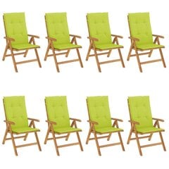 8-ių dalių sodo kėdžių komplektas su pagalvėlėmis vidaXL, rudas цена и информация | Садовые стулья, кресла, пуфы | pigu.lt