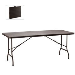 Складной стол Garden Line, коричневый цена и информация | Садовые столы, столики | pigu.lt