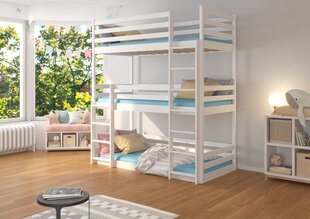 Кровать двухъярусная Adrk Furniture Tedro, 90x200 см, белая цена и информация | Детские кровати | pigu.lt