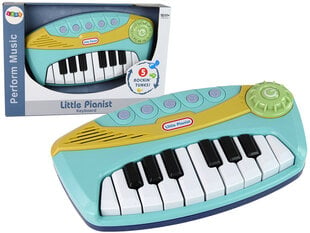 Interaktyvus pianinas Lean Toys Little pianist, mėlynas kaina ir informacija | Lavinamieji žaislai | pigu.lt