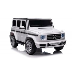 Vienvietis elektromobilis vaikams Mercedes G500, baltas kaina ir informacija | Elektromobiliai vaikams | pigu.lt