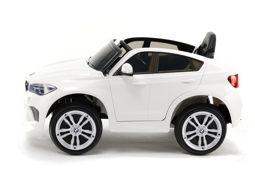 Vienvietis vaikiškas elektromobilis BMW X6, baltas kaina ir informacija | Elektromobiliai vaikams | pigu.lt