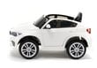 Vienvietis vaikiškas elektromobilis BMW X6, baltas цена и информация | Elektromobiliai vaikams | pigu.lt