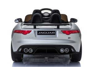 Dvivietis vaikiškas elektromobilis Jaguar F-Type, sidabrinis kaina ir informacija | Elektromobiliai vaikams | pigu.lt