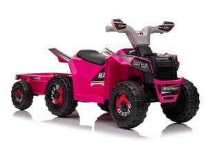 Vienvietis vaikiškas elektrinis keturratis su priekaba XMX630T, rožinis kaina ir informacija | Elektromobiliai vaikams | pigu.lt