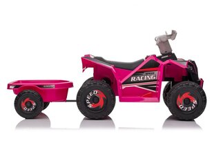 Vienvietis vaikiškas elektrinis keturratis su priekaba XMX630T, rožinis kaina ir informacija | Elektromobiliai vaikams | pigu.lt