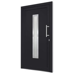 vidaXL Priekinės durys antracito spalvos 108x208cm 279246 цена и информация | Двери со стеклом LIRA, дуб сицилия, ЭКО шпон | pigu.lt
