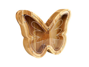 Деревянная бабочка-копилка, размер: большой цена и информация | Оригинальные копилки | pigu.lt