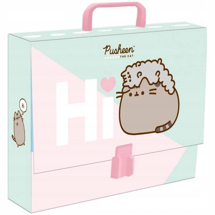 Aplankas su rankena St.Majewski Pusheen 716843, A4, 33x24,8x9 cm kaina ir informacija | Kanceliarinės prekės | pigu.lt