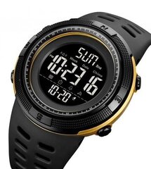 Мужские электронные часы Skmei 2070 чёрные с золотистым цена и информация | Мужские часы | pigu.lt