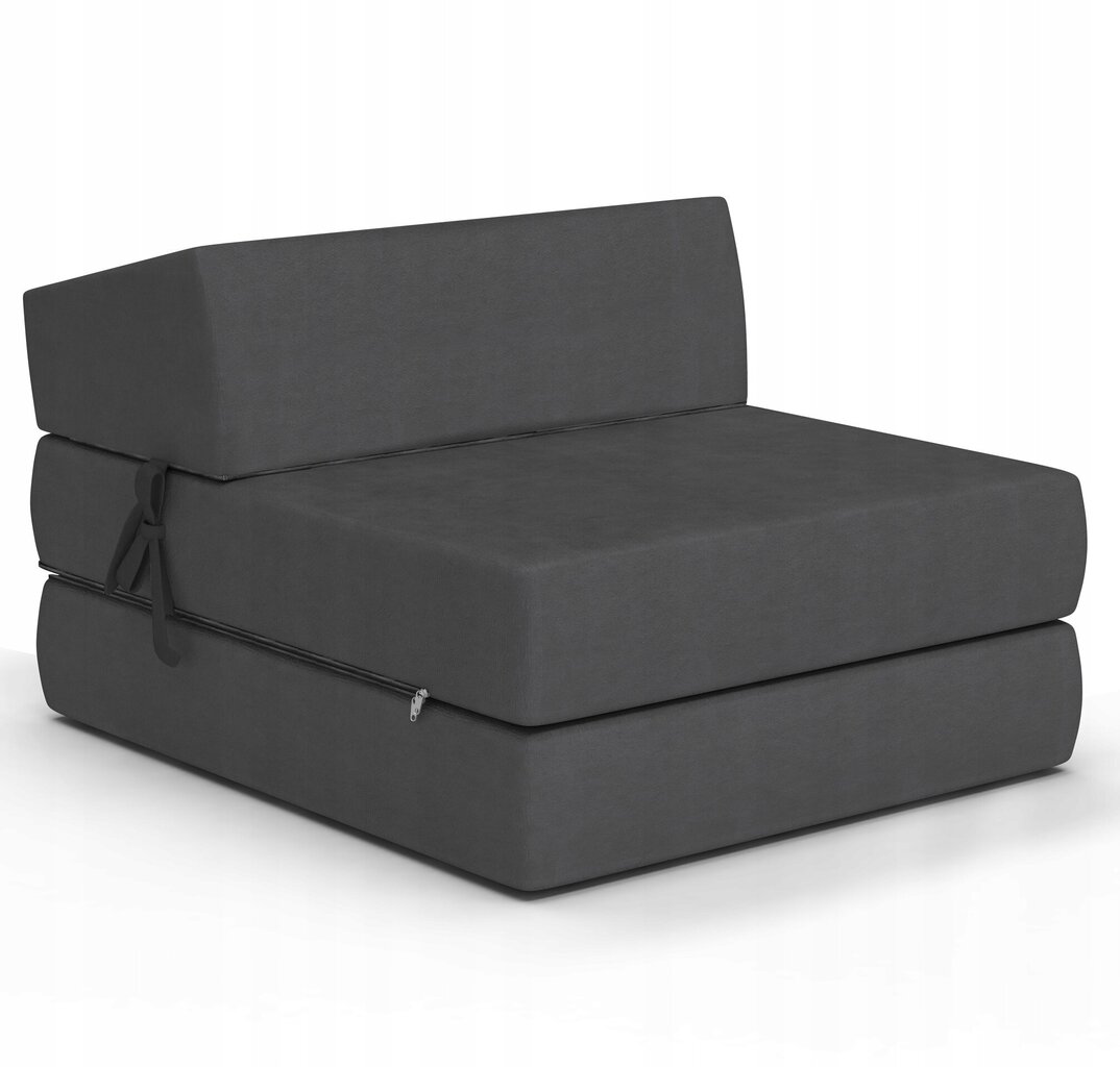 Sulankstomas fotelis Śpij,70x200 cm,juodas kaina ir informacija | Svetainės foteliai | pigu.lt