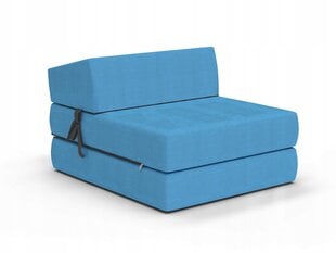 Sulankstomas fotelis Śpij,70x200 cm, mėlynas kaina ir informacija | Svetainės foteliai | pigu.lt
