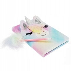 Pliušinė užrašų knygutė su rašikliu Starpak Plush Unicorn 481259, A5 kaina ir informacija | Sąsiuviniai ir popieriaus prekės | pigu.lt