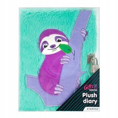 Pliušinis dienoraštis su spyna Starpak Plush Sloth 429459, A5 цена и информация | Тетради и бумажные товары | pigu.lt