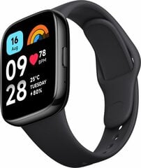 Xiaomi Redmi Watch 3 Active Black цена и информация | Смарт-часы (smartwatch) | pigu.lt