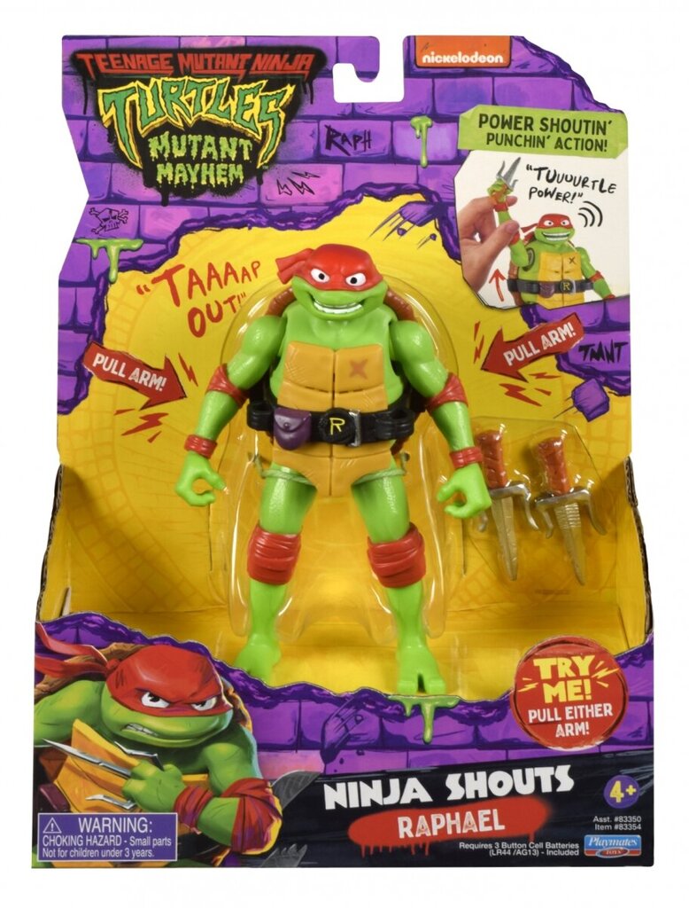 Фигурка Tmnt Черепашки Ниндзя Shouts Raphael 83354 цена | pigu.lt