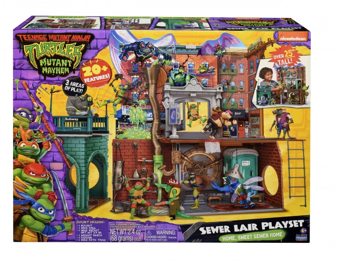 Игровой набор Tmnt Черепашки Ниндзя Sewer Lair 83478 цена | pigu.lt