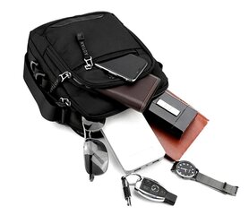 Сумка мужская E22 черная цена и информация | Мужские сумки | pigu.lt