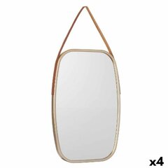 Sieninis veidrodis, 43x65x3 cm, sidabrinis kaina ir informacija | Veidrodžiai | pigu.lt