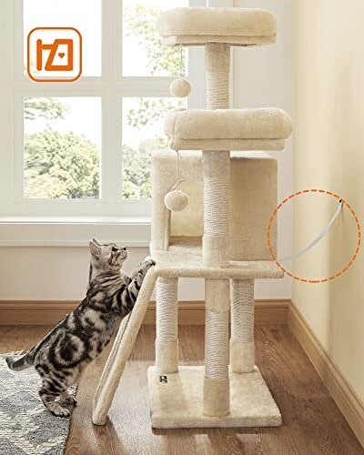 Draskyklė Feandrea PCT141M01 Cat Soft Plush, 115 cm цена и информация | Draskyklės | pigu.lt