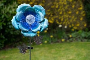 Sodo dektoracija Blue Poppy su saulės lempa kaina ir informacija | Sodo dekoracijos | pigu.lt