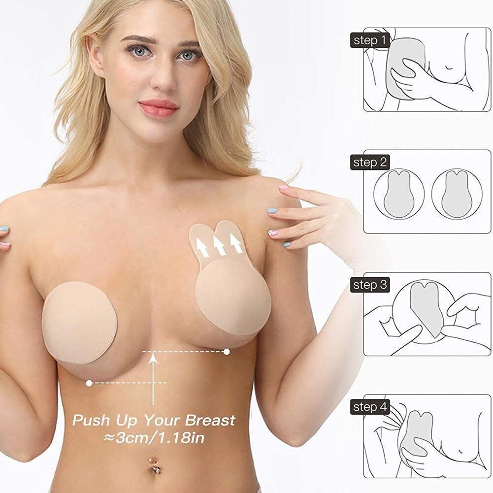 Lipdukai pakeliantys krūtis moterims, smėlio spalvos LIVMAN kaina ir informacija | Liemenėlės | pigu.lt