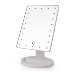 Pastatomas veidrodis su LED apšvietimu, balta, 1 vnt. цена и информация | Косметички, косметические зеркала | pigu.lt