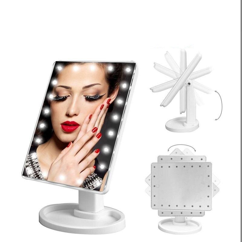 Led veidrodis su apšvietimu , rožinė kaina ir informacija | Kosmetinės, veidrodėliai | pigu.lt