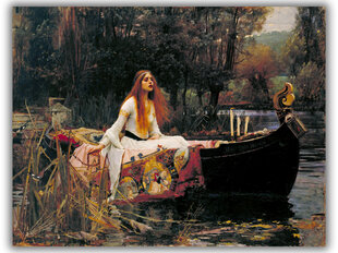 Reprodukcija Šaloto Dama (1888) (John William Waterhouse), 30x40 cm kaina ir informacija | Reprodukcijos, paveikslai | pigu.lt