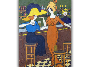 Reprodukcija Moterys Kavinėje (1910) (Georges Gaudion), 40x35 cm kaina ir informacija | Reprodukcijos, paveikslai | pigu.lt