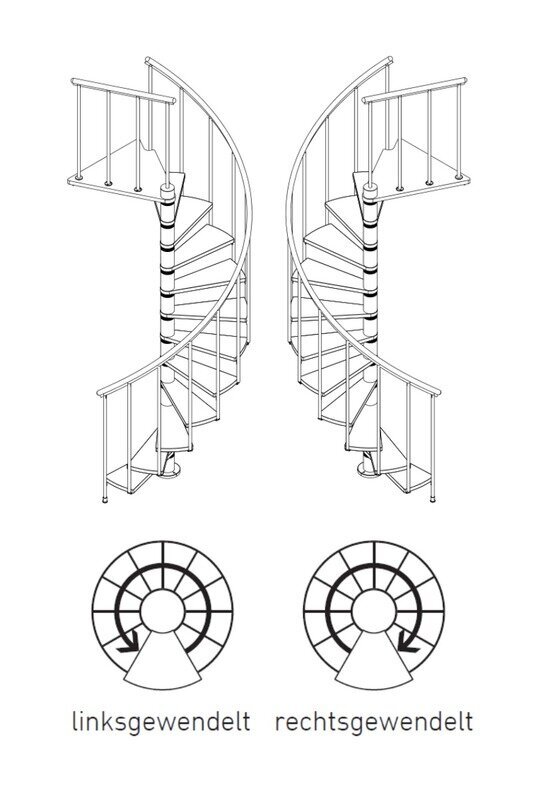 Spiraliniai laiptai Minka Venezia Ø120 cm kaina ir informacija | Laiptai | pigu.lt