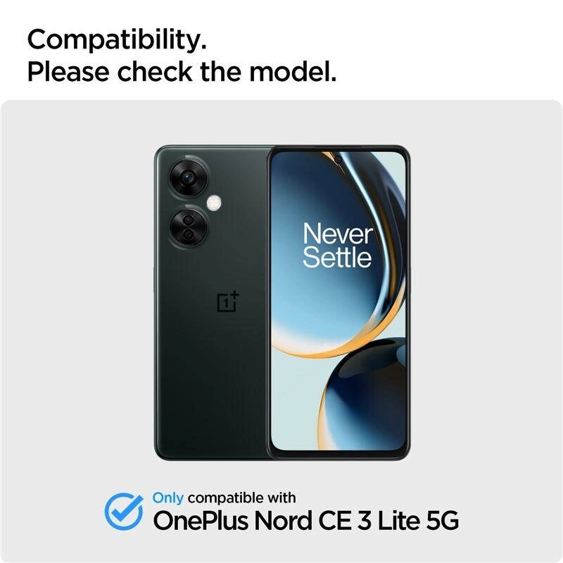 TEMPERED GLASS Spigen GLAS.TR SLIM 2-PACK ONEPLUS NORD CE 3 LITE 5G CLEAR цена и информация | Apsauginės plėvelės telefonams | pigu.lt