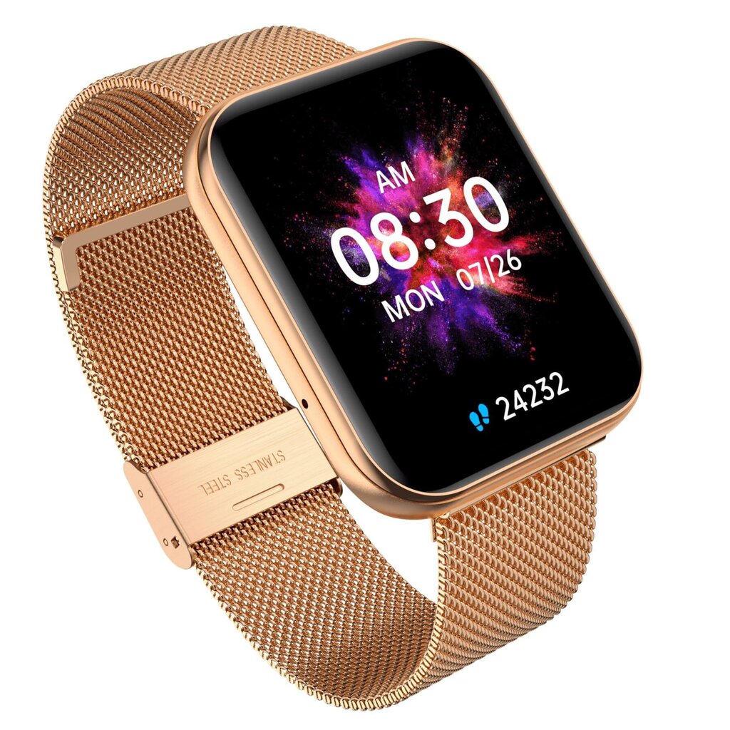 Garett GRC Maxx Gold Steel kaina ir informacija | Išmanieji laikrodžiai (smartwatch) | pigu.lt