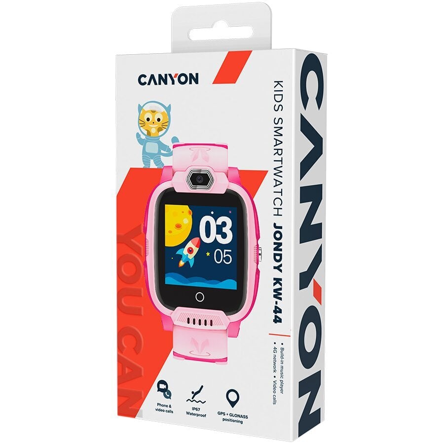 Canyon Jondy KW-44 Pink цена и информация | Išmanieji laikrodžiai (smartwatch) | pigu.lt