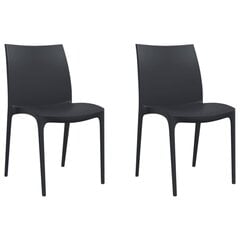 2-ių dalių sodo kėdžių komplektas vidaXL, pilkas kaina ir informacija | Lauko kėdės, foteliai, pufai | pigu.lt