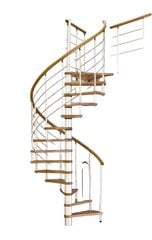Винтовая лестница Minka Venezia Ø140см, 309 см, белая цена и информация | Лестницы | pigu.lt