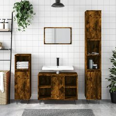 Vonios spintelė vidaXL, ruda цена и информация | Шкафчики для ванной | pigu.lt