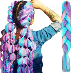 Plaukų pluoštas - kanekalonas mėlyna/violetinė/rožinė spalva kaina ir informacija | Plaukų aksesuarai | pigu.lt