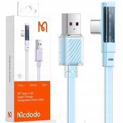 Кабель USB-C, угловой, мощный, сверхбыстрый, Mcdodo, 100 Вт, 1,2 м, синий цена и информация | Кабели для телефонов | pigu.lt