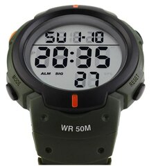 Часы спортивные SKMEI 1068 водонепроницаемые + подсветка, черные с синими вставками цена и информация | Мужские часы | pigu.lt