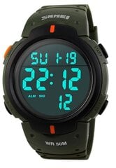 Часы спортивные SKMEI 1068 водонепроницаемые + подсветка, черные с синими вставками цена и информация | Мужские часы | pigu.lt