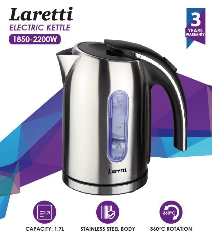 Laretti LR-EK7516 1,7L 1850-2200W kaina ir informacija | Virduliai | pigu.lt