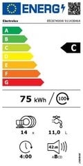 Electrolux EEC87400W kaina ir informacija | Indaplovės | pigu.lt