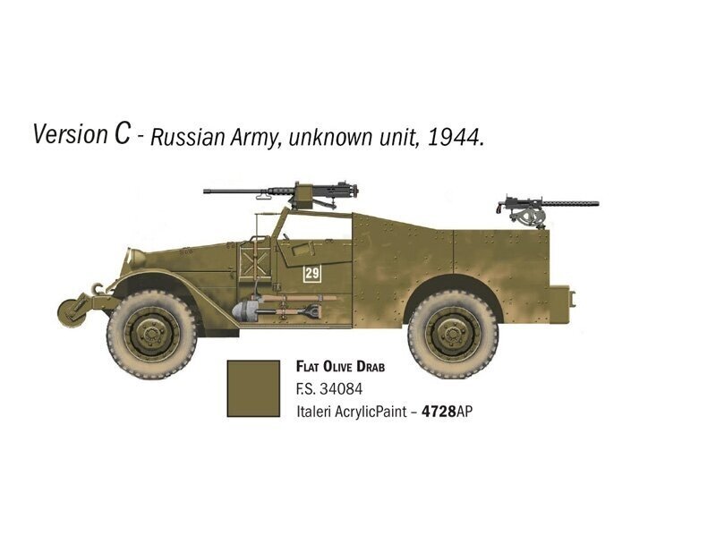 Surenkamas modelis M3A1 Scout Car Italeri, 7063 цена и информация | Konstruktoriai ir kaladėlės | pigu.lt