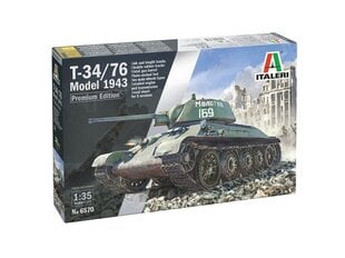 Konstruktorius Italeri T-34/76 Model 1943 Early Version Premium Edition, 6570 kaina ir informacija | Konstruktoriai ir kaladėlės | pigu.lt