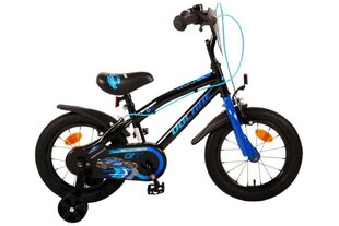 Vaikiškas dviratis Volare Super GT 14", juodas/mėlynas kaina ir informacija | Dviračiai | pigu.lt