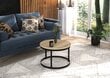 Kavos staliukas ADRK Furniture Rinen, 55x55cm, šviesiai rudas/juodas kaina ir informacija | Kavos staliukai | pigu.lt