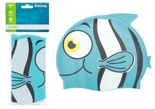 Шапочка для плавания Bestway, голубая рыбка цена и информация | Шапочки для плавания | pigu.lt