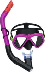 Набор для подводного плавания Bestway (маска, трубка, ласты), фиолетовый цена и информация | Маски для дайвинга | pigu.lt