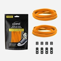 Эластичные шнурки Xpand No-Tie Neon Orange Reflective цена и информация | Средства для ухода за одеждой и обувью | pigu.lt